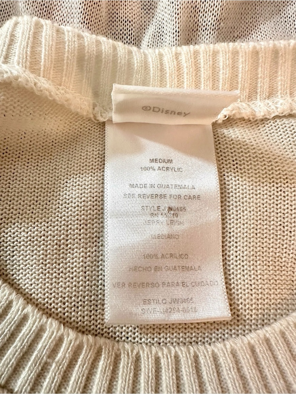 Disney Cream Mickey Graphic Knit Sweater - Picture 5 of 5